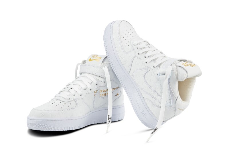 Nike Louis Vuitton x Air Force 1 Mid 'Triple White' | Men's Size 6.5